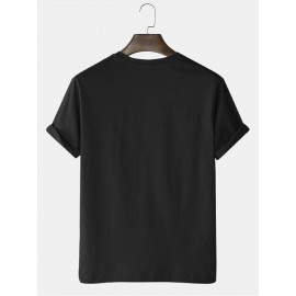 Mens Floral Japanese Graphic Crew Neck Short Sleeve Cotton T-Shirts