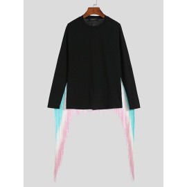 Mens Swing Fringe Long Sleeve T-Shirt