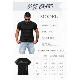 Black Letter Cross Graphic Print Muscle Fit Men's T Shirt