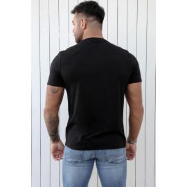 Black Dad Papa Letter Graphic Print Men's V Neck T Shirt