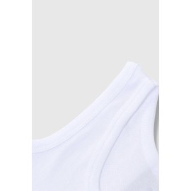 White Hard Rock Guitar Print Slim-fit Men's Tank Top