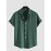 Mens Pure Color Lapel Button Up Cotton Basics Short Sleeve Shirts